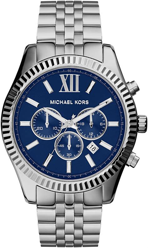 michael kors chronogragh uhr mit braunem lederarmband|Michael Kors Lexington Chronograph, Edelstahluhr mit .